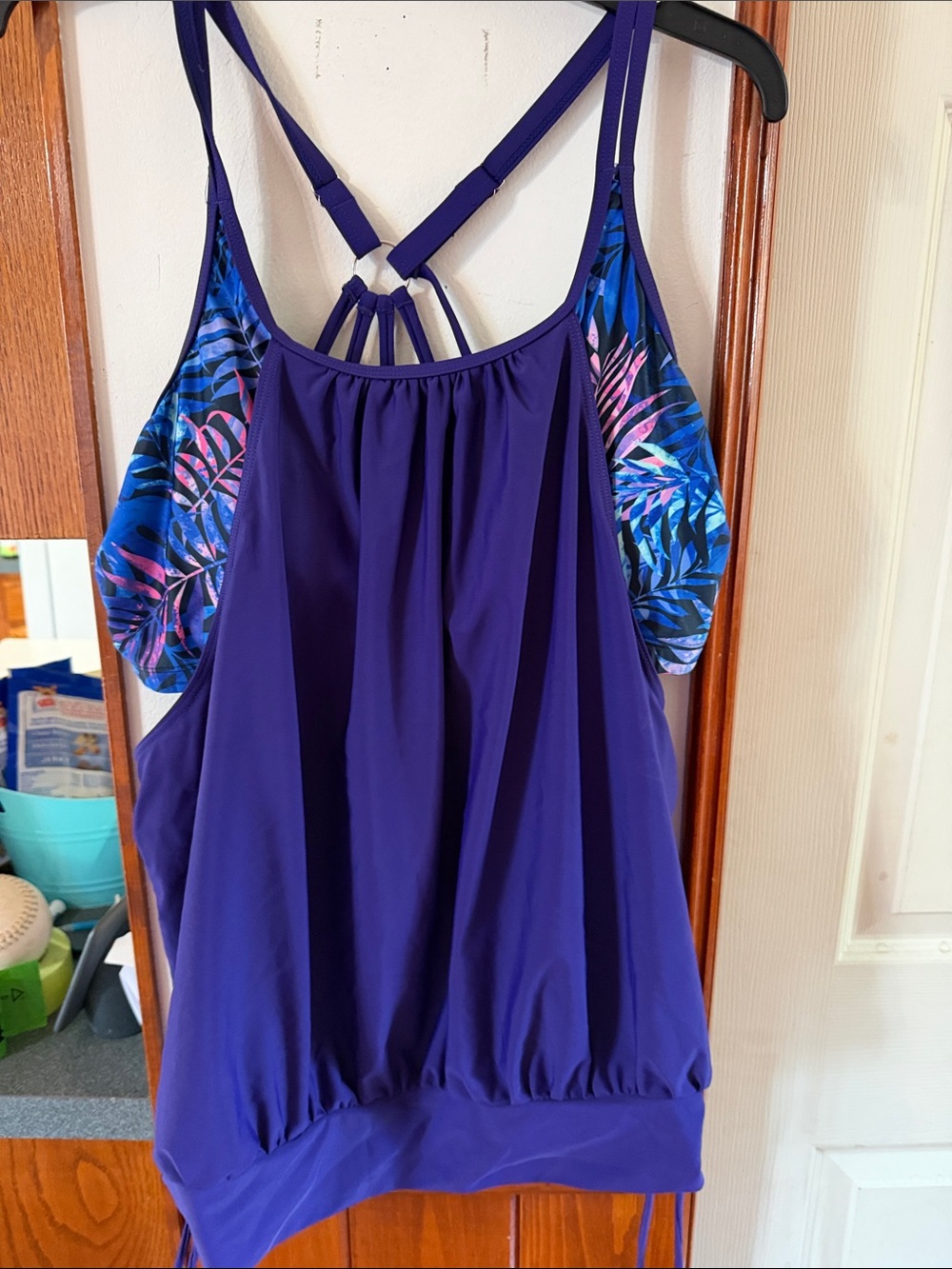 Purple Strappy Women’s Takini 2 piece bathing suit
